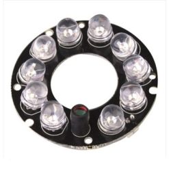 Corona illuminatore da 55mm - 10 maxi led - lente S