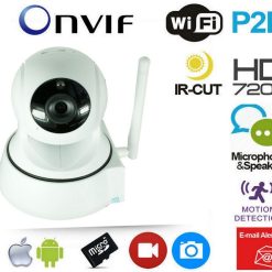 Telecamera IP da interni ruotabile a distanza con IR e registrazione