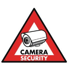Adesivo per Telecamera di sicurezza 123 x 148 mm - 3 pezzi