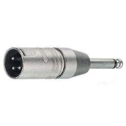 Connettore maschio XLR/Spina jack mono 6.3 mm