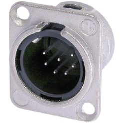 XLR Spina apparecchio 7 Spina apparecchio DL Terminale a saldare nichelato