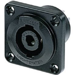 Spina da incasso Speakon STX Nero 4 poli