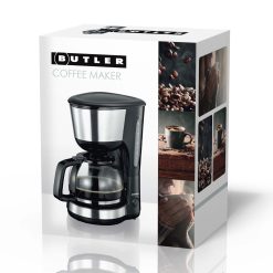 Macchina per il Caffè solubile stile americano 1000 W 10 Tazze Nero / Acciaio