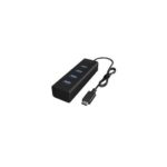 Splitter multiuscita HUB 4 porte USB 3.0 Nero