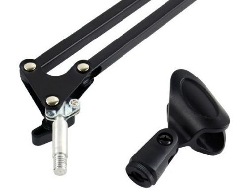 Morsetto Da Tavolo Per Microfono Regolabile In Metallo – Adatto Fino A 60 Mm Con Cuscinetti In Silicone