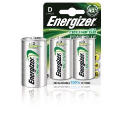 Batterie pile ricaricabili NiMH D 1.2 V Power Plus 2500 mAh - Blister 2 pezzi