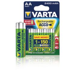 Batterie pile ricaricabili NiMH AA 1.2 V 2400 mAh - Blister 4 pezzi