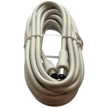 Cavo Coassiale Da 1 Metro, Maschio A Maschio – Per Antenna TV, Colore Grigio