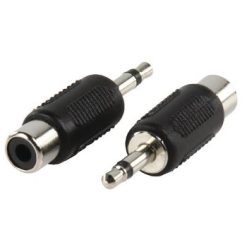 Adattatore Mono-Audio Maschio da 3.5 mm - RCA Femmina Nero