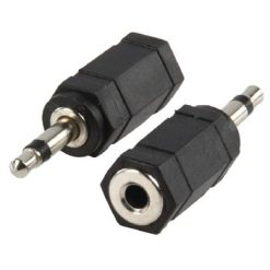 Adattatore Mono-Audio Maschio da 3.5 mm - 3.5 mm Femmina Nero