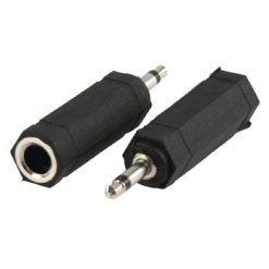 Adattatore Mono-Audio Maschio da 3.5 mm - 6.35 mm Femmina Nero
