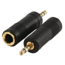 Adattatore Audio Stereo Maschio da 3.5 mm - 6.35 mm Femmina Nero