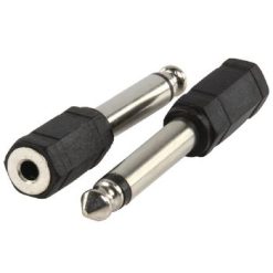 Adattatore Mono-Audio 6.35 mm Maschio - 3.5 mm Femmina Nero