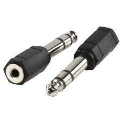 Adattatore Audio Stereo 6.35 mm Maschio - 3.5 mm Femmina Nero