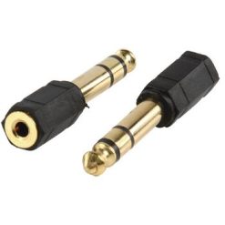 Adattatore Audio Stereo 6.35 mm Maschio - 3.5 mm Femmina Nero