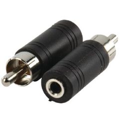 Adattatore Mono-Audio RCA Maschio - 3.5 mm Femmina Nero
