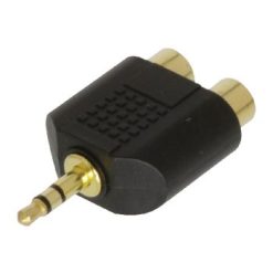 Adattatore Audio Stereo Maschio da 3.5 mm - 2x RCA Femmina Nero