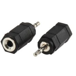 Adattatore Audio Stereo Maschio da 2.5 mm - 3.5 mm Femmina Nero