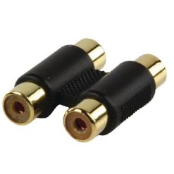 Adattatore Audio Stereo 2x RCA Femmina - 2x RCA Femmina Nero