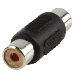 Adattatore Audio Stereo RCA Femmina - RCA Femmina Nero