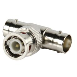 Adattatore BNC Divisione a T BNC Maschio - 2x BNC Femmina Argento