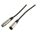 XLR Monocavo XLR 3p (M) - XLR 3p (F) 6.00 m Nero