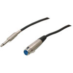 XLR Monocavo 6.35 mm Maschio - XLR 3p (F) 6.00 m Nero