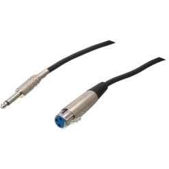 XLR Monocavo 6.35 mm Maschio - XLR 3p (F) 6.00 m Nero