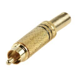 Connettore RCA Maschio Metallo Oro/Nero