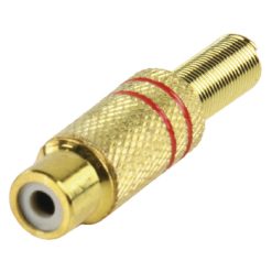 Connettore RCA femmina Metallo Oro/Rosso