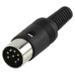 Connettore 8p. DIN Maschio PVC Nero