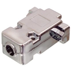 Connettore a vaschetta per computer D-Sub 9-Pin Hood Argento