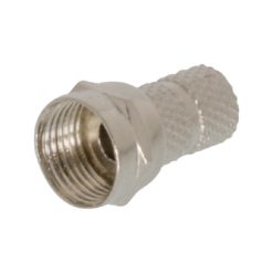 Connettore F 5.5 mm Maschio Metallo Argento