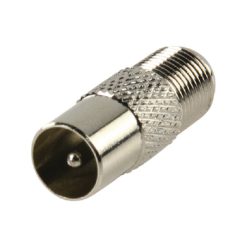 Adattatore di Antenna Coassiale Maschio - F Femmina Argento