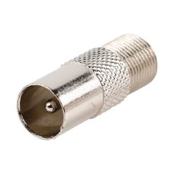 Adattatore di Antenna Coassiale Maschio - F Femmina Argento