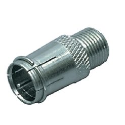 Adattatore di Antenna F-Maschio Rapida - F Femmina Argento