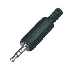 Connettore Stereo 3.5 mm Maschio PVC Nero