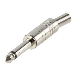 Monoconnettore 6.35 mm Maschio Metallo Argento