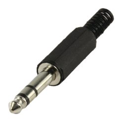 Connettore Stereo 6.35 mm Maschio PVC Nero
