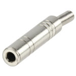 Connettore Stereo 6.35 mm Femmina Metallo Argento