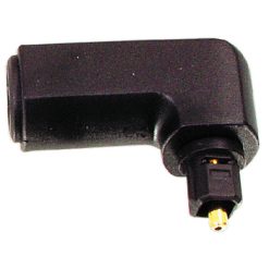 Adattatore audio digitale Angolari 90° Toslink Maschio - Toslink Femmina Nero