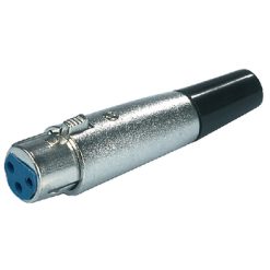 Connettore XLR 3-Pin Femmina Metallo Argento