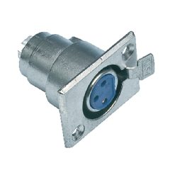 Connettore XLR 3-Pin Femmina Metallo Argento