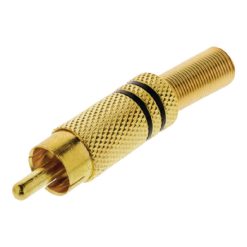 Connettore RCA Maschio Metallo Oro/Nero