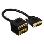 Cavo DVI DVI-I 24 + 5-Pin Maschio - DVI-I 24 + 5-Pin Femmina VGA + Femmina 0.20 m Nero
