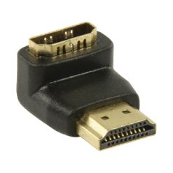 HDMI ad Alta Velocità  con Adattatore Ethernet Angolari 90° Connettore HDMI - HDMI Femmina Nero