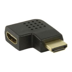 HDMI ad Alta Velocità  con Adattatore Ethernet Angolato Sinistro Connettore HDMI - HDMI Femmina Nero