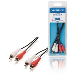Stereo Cavo Audio 2x RCA Maschio - 2x RCA Maschio 1.00 m Nero