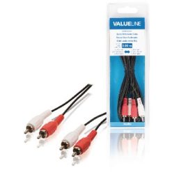 Stereo Cavo Audio 2x RCA Maschio - 2x RCA Maschio 3.00 m Nero