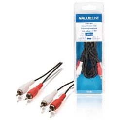Stereo Cavo Audio 2x RCA Maschio - 2x RCA Maschio 5.00 m Nero